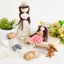 30шт. 3 стильная кукольная соломенная шляпа DIY-GA0005-44