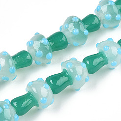 Бусы лэмпворк ручной работы&nbsp;LAMP-N024-09F