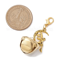 3 pendentif en forme de cloche de fée en alliage de 3 couleurs&nbsp;HJEW-JM02412