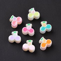 УФ-покрытие Радужные переливающиеся акриловые европейские бусины&nbsp;SACR-E009-42