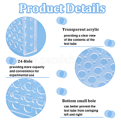 Support pour tubes à essai de laboratoire en acrylique&nbsp;DIY-WH0430-386C