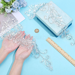 1 пара цветочных аппликаций из полиэстера с вышивкой PATC-ME0001-02