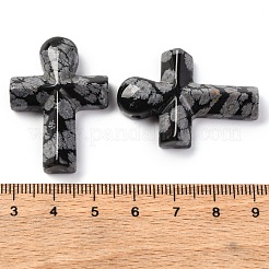 Естественно снежинка обсидиана подвески G-B122-02D