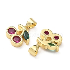 Pendentifs avec zircon cubiques à micro-pavés en laiton&nbsp;KK-L243-01G-02
