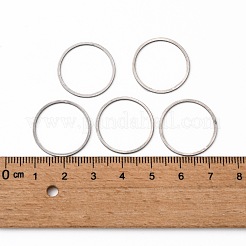 変色しにくい304ステンレススチール製リンクリング  リング  ステンレス鋼色  20x0.8mm&nbsp;X-STAS-S079-12A