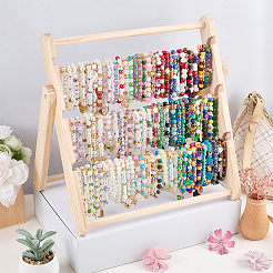 4-stufiger Armband-Organizer-Displayständer aus Holz&nbsp;ODIS-WH0043-263B