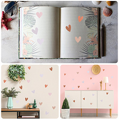 Самоклеящиеся декоративные наклейки из ПВХ в форме сердца&nbsp;STIC-WH20010-04