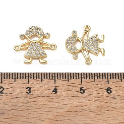 Connettori in ottone con micro pavé di zirconi cubici colorati per la creazione di gioielli.&nbsp;CU-CBAAA59-01G-04