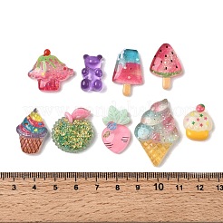 50 шт. 10 стиля полупрозрачных кабошонов из смолы&nbsp;CRES-YW0001-29