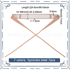 7 шт. 7-цветная искусственная кожаная обертка вокруг пояса DIY-BC0012-27