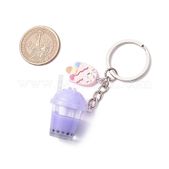 Имитация пузырькового чая/боба молочный чай брелок из смолы подвеска KEYC-JKC01234