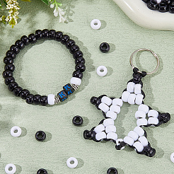 1000шт 2 цвета непрозрачные пластиковые бусины KY-SP0001-48