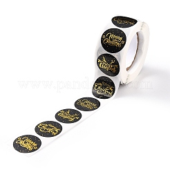 Рождественские тематические плоские круглые наклейки в рулоне&nbsp;LS-DIY-B045-13