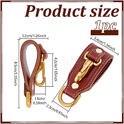 1 шт. брелок для ключей из воловьей кожи с петлей для ремня&nbsp;AJEW-GA0008-81