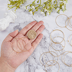 40 шт. Латунные серьги-кольца KK-DC0001-11