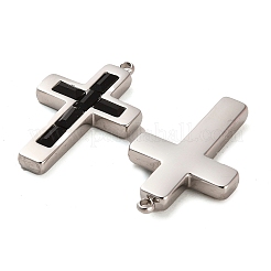 304ステンレスペンダント  ガラスと  コースチャーム  ステンレス鋼色  24.5x15.5x3mm  穴：1.4mm&nbsp;STAS-L022-085P