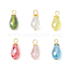 12шт 6 цвета подвески из гальванического стекла&nbsp;PALLOY-JF03956