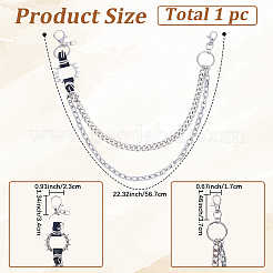 Ceintures à chaîne double couche en alliage pour pantalons&nbsp;AJEW-GF0011-93A