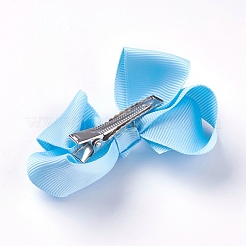 Grosgrain бант заколки крокодил&nbsp;PHAR-WH0002-A15