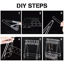 Вешалка для пальто съемные акриловые серьги-дисплеи&nbsp;EDIS-WH0012-08