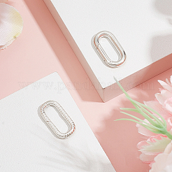 2 шт. 2 стиля 925 кольца с пружинным затвором из стерлингового серебра STER-BBC0007-41