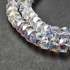 Прозрачные стеклянные бусины гальваническим пряди&nbsp;EGLA-K071-04A