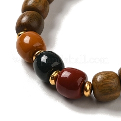 Bracciali perline di legno&nbsp;BJEW-B080-27A