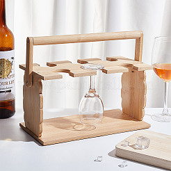 6 estante para copas de vino de madera.&nbsp;ODIS-WH0030-115