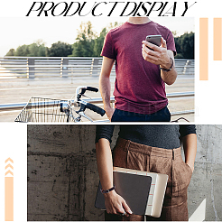 4 шт. 2-цветные регулируемые браслеты из искусственной кожи для мужчин и женщин&nbsp;BJEW-CL0001-31