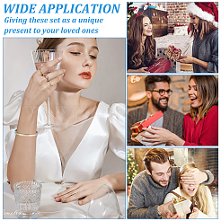 5 шт. двухцветные браслеты-манжеты из нержавеющей стали BJEW-UN0001-29