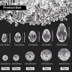 Граненые круглые стеклянные бусины&nbsp;GLAA-PA0001-05A