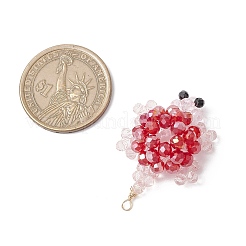 3d подвески из гальванического стекла с бисером в виде черепахи PALLOY-MZ00674-03