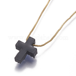 Collane ciondolo in ottone&nbsp;NJEW-I105-06G