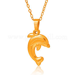 Женские ожерелья с подвеской в виде дельфина из нержавеющей стали 304 LE2766-2