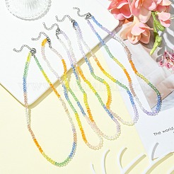 Круглое колье из стеклянных бусин NJEW-JN04318