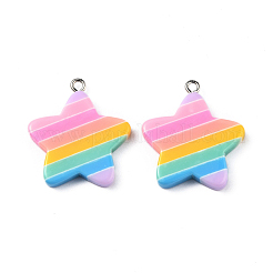 Harzanhänger mit Regenbogensternen&nbsp;CRES-O003-01