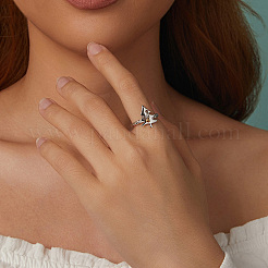 Кольца-манжеты из стерлингового серебра 925 пробы с родиевым покрытием в виде рождественской елки для женщин FS-WG343DB-01