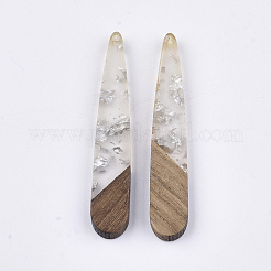 Pendentifs en bois de résine et de noyer&nbsp;RESI-S358-40N