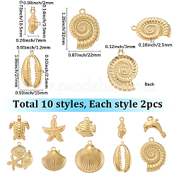 20 шт. 10 стиля ионного покрытия (IP) 304 подвески из нержавеющей стали STAS-SC0010-07