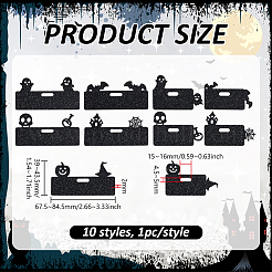 10 шт. блестящие акриловые держатели для значков на Хэллоуин&nbsp;DIY-BC0016-44