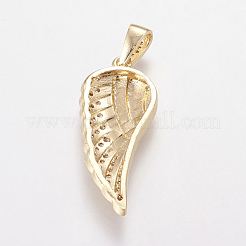 Латунные микро проложить кубического циркония подвески X-ZIRC-L067-22-G-NR