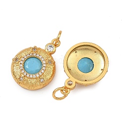 Pendentifs avec zircon cubiques à micro-pavés en laiton&nbsp;KK-F941-38A-G
