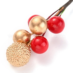 Пена искусственные новогодние ягоды с веткой&nbsp;LS-DIY-B019-02E