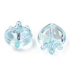 УФ-покрытие прозрачные радужные переливающиеся акриловые бусины&nbsp;OACR-T027-01-C