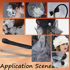 Эластичные ленты из полиэстера с декоративной сеткой OCOR-WH0071-88B-02