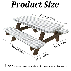 プラスチック製のテーブルと椅子のカバー  タータン模様  ゲインボロ  1828.8x304.8~762x3.5mm&nbsp;AJEW-GF0013-84B