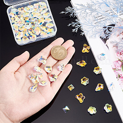 60шт 10 стильные подвески из граненого стекла GLAA-GA0001-62