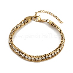 Браслеты из нержавеющей стали 304 с панцирным плетением для женщин&nbsp;BJEW-Z143-21G