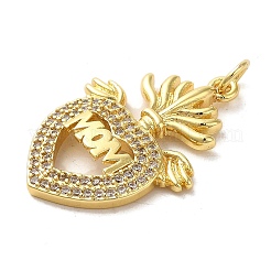 Подвески из латуни с микро паве ко Дню матери&nbsp;FIND-Z041-20I