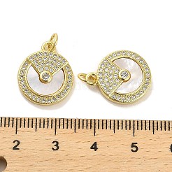 Латунные микропаве прозрачные подвески с фианитом&nbsp;KK-K365-02D-G